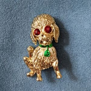 Vintage dog brooch pin
